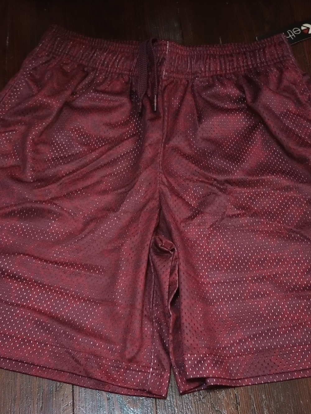 ethika Maroon Athletic Mesh Shorts